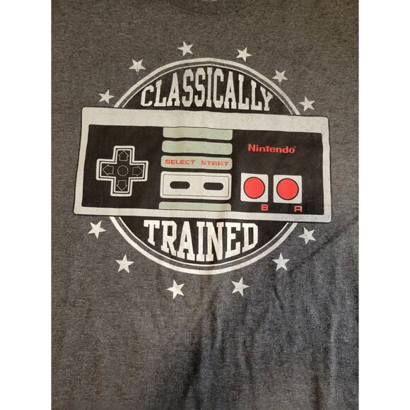 Men's Gray Classic Nintendo Game Remote Short Sleeve Graphic Tee Size XL - Picture 2 of 5
